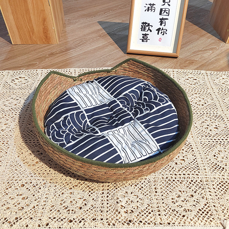 고양이귀 아미 그린 + 블루 화장솜