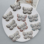 水钻蝴蝶手工diy饰品小配件发夹发饰材料胸针配饰衣服鞋包装饰品