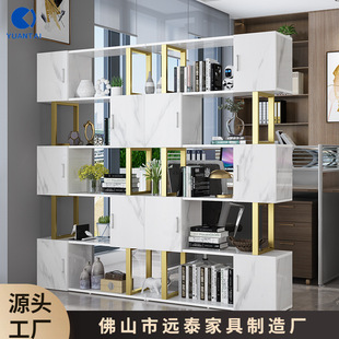 Partition Storage Rack Office Bookshelf Beauty Hair Salon Barber Shop Modern Simple Iron Screen Entrance Display Cabinet