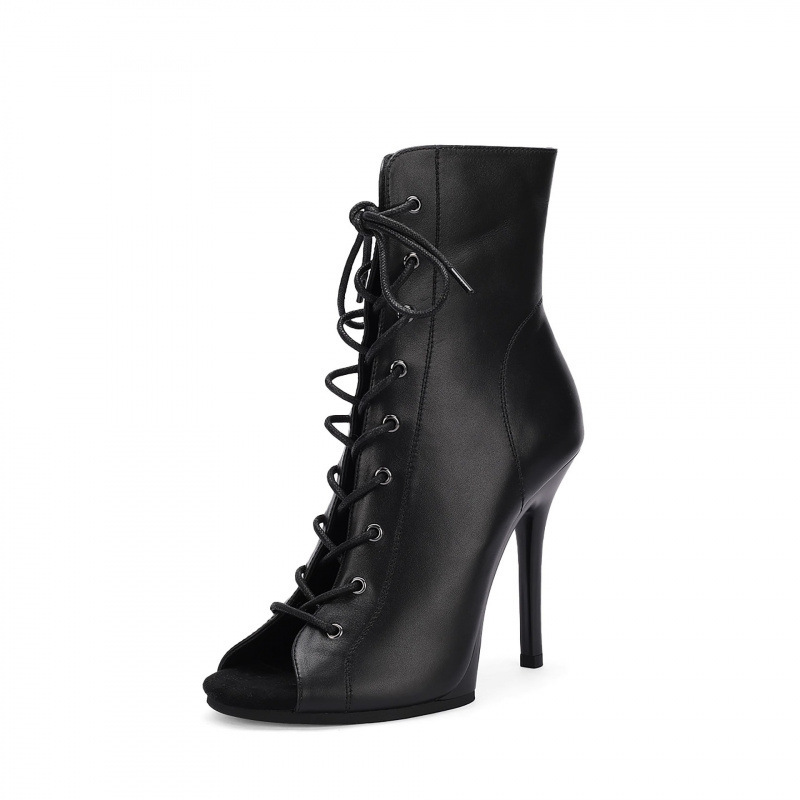 Fish Mouth Strap Jazz Dance Special High Heels Heels Dance Shoes Zipper Short Boots Dance Shoes Open Toe Sexy Sandals