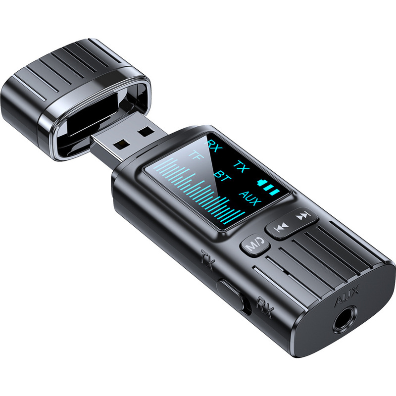 Bluetooth受信機送信機2 in 1 GT72デジタル表示付きbluetooth 5.4オーディオアンプ用オーディオアダプタ|undefined