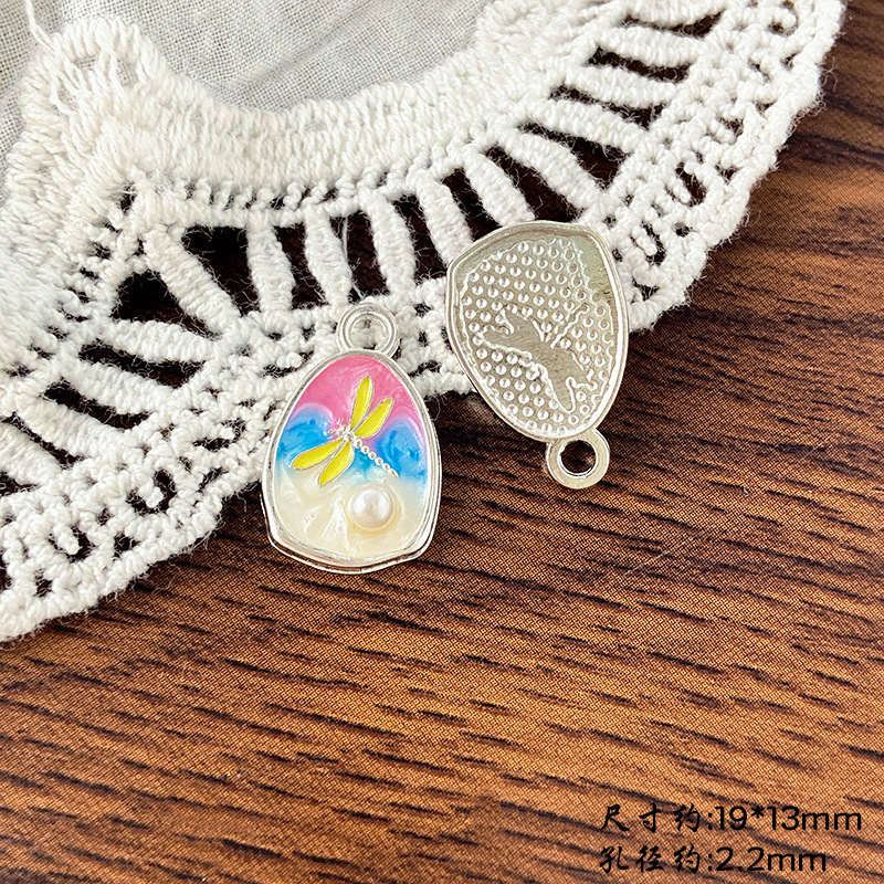 ハイエンドのレトロなフランスのモネの庭の油絵花蝶ペンダント diy ネックレスブレスレット耳ジュエリーアクセサリー|undefined