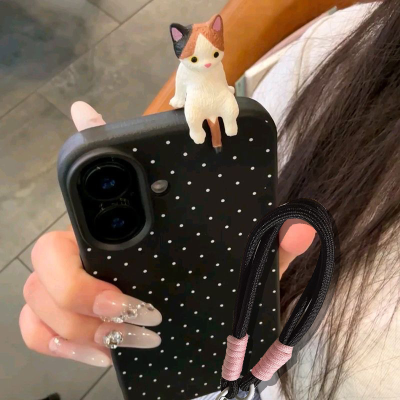 画面いっぱいの黒点はアップルの16携帯ケースの女性用全包iPhone XRシリコンを適用する. ソフトシェルSE(第二世代)|undefined