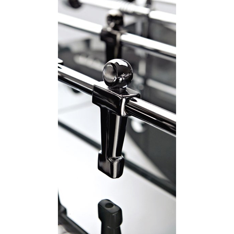 Fútbol de mesa de lujo ligero de alta gama entretenimiento interior estándar doble cristal vidrio templado juego de 8 barras máquina de fútbol