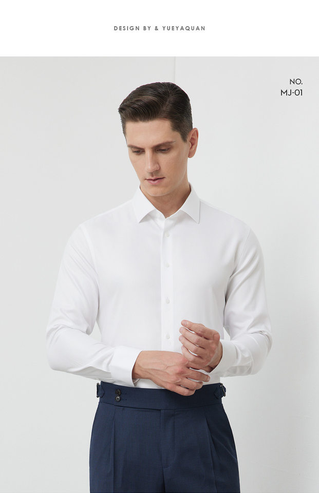 Áo sơ mi nam dài tay vải cotton pha co giãn không cần ủi form vừa vặn — Màu xanh nhạt-dài tay-11, Màu xám nhạt-dài tay-06, Trắng-dài tay-01 chi tiết 23