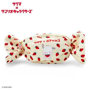 New Japanese Style Cute kitty Cat Yugui Dog Strawberry Candy Shape Storage Cosmetic Bag Carry-on Red Bag