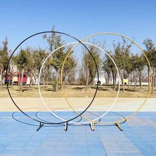 New wedding props round square base balloon arch iron shelf single pole flower door frame outdoor lawn wholesale