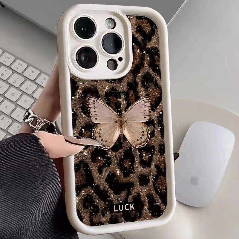 La nueva escalera Sky Eye se aplica a la carcasa del teléfono iphone16pro Apple 15 mariposa 14 estampado de leopardo 13promax/12