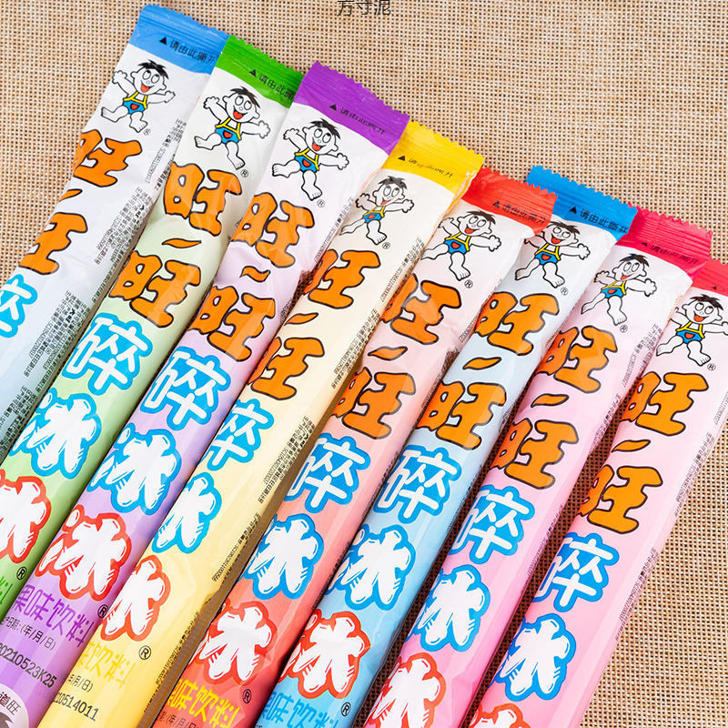 旺旺碎冰冰78mlX8/20/30根碎碎棒棒冰吸吸冰整箱批发果味饮料果冻