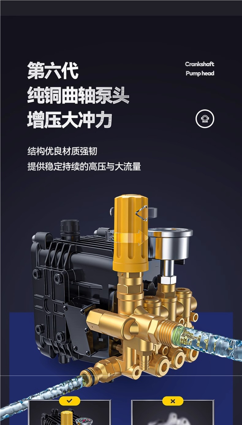 Delixi Car Washing Machine 220V Commercial Car Wash Shop Farm High-Power Ultra-High Pressure Cleaning Machine Water Gun Grab Water Pump