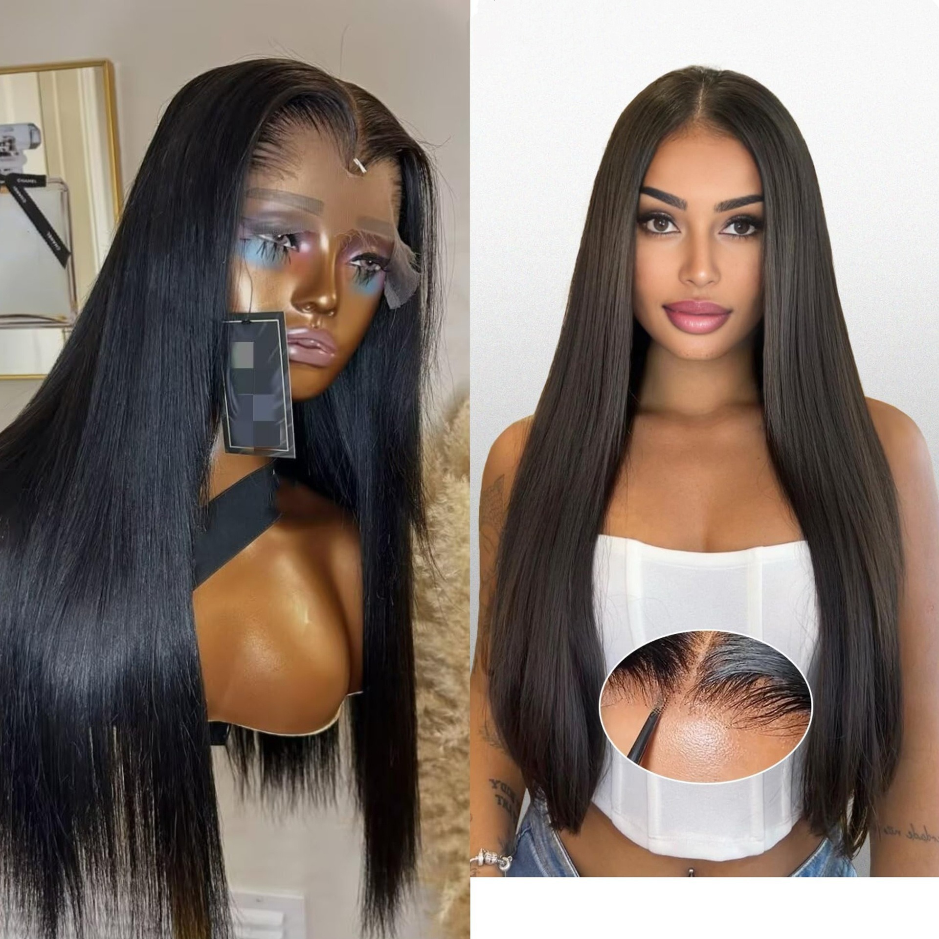 Europa, América, África, negro, cabello recto, fibra química, cabello de alta temperatura, cosplay, peluca, fábrica al por mayor