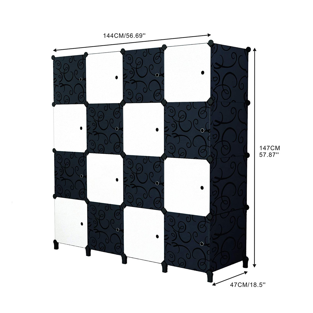 可折叠立构式简易衣柜出租房居家屋多层格子拼装经济整理衣橱收纳