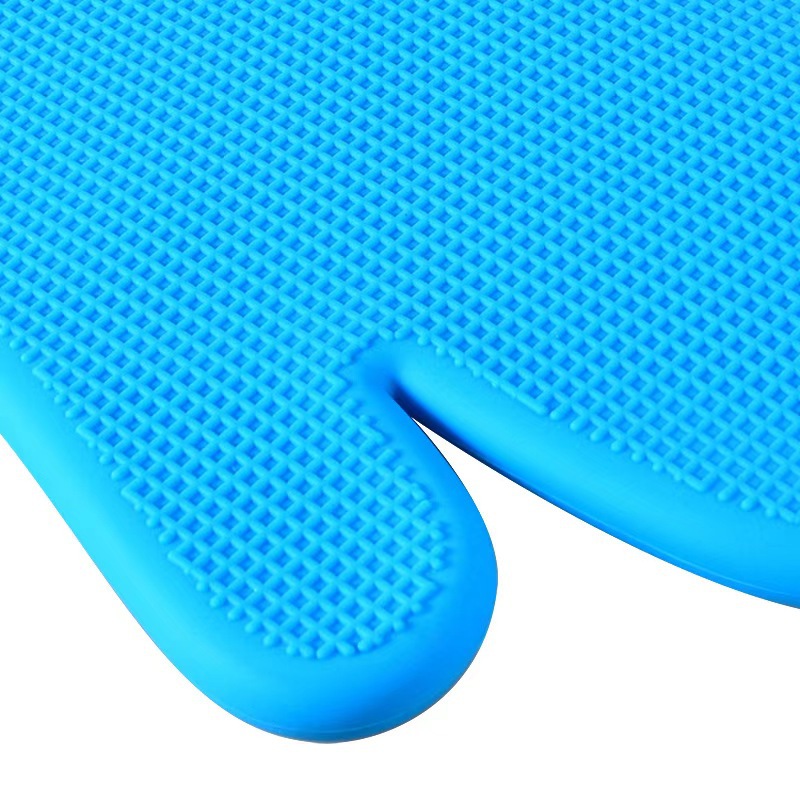 Fábrica guantes de aislamiento térmico largos en stock horno de microondas horno impermeable a prueba de quemaduras antideslizante guantes de aislamiento térmico de silicona