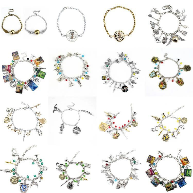 Harry Potter Seven-Part Series Book Cover Bracelet Glass Bracelet Goblet of Fire Order of the Phoenix Deathly Hallows Accessories