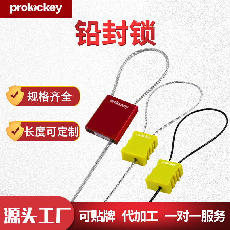 Prolockey/Rocco Industrial Safety Lead Blockade Disposable Lock Steel Wire Rope Logistics Container Steel Wire CS Prolockey/Rocco Industrial Safety Lead Blockade Disposable Lock Steel Wire Rope Logistics Container Steel Wire CS