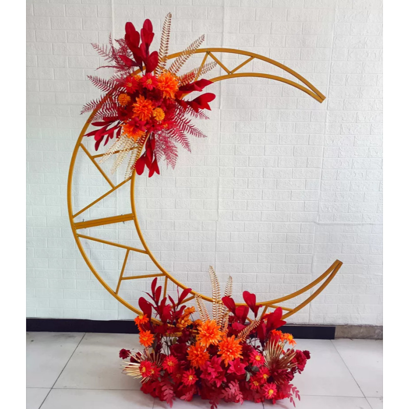Propósitos de boda Moon Arch Proposal Background Wedding Hotel Fiesta de cumpleaños Moon Simulation Flower Art image 16