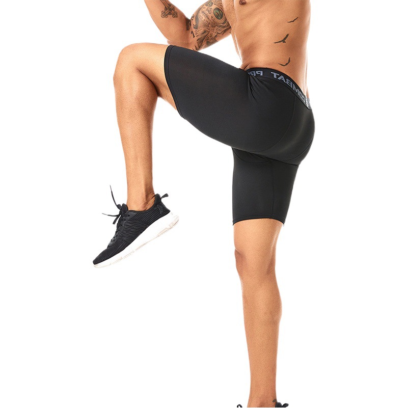 Basketball Five Tight Sports Pants Running Fitness Quick-drying Leggings Men's Short Tight Sports Pants Spot