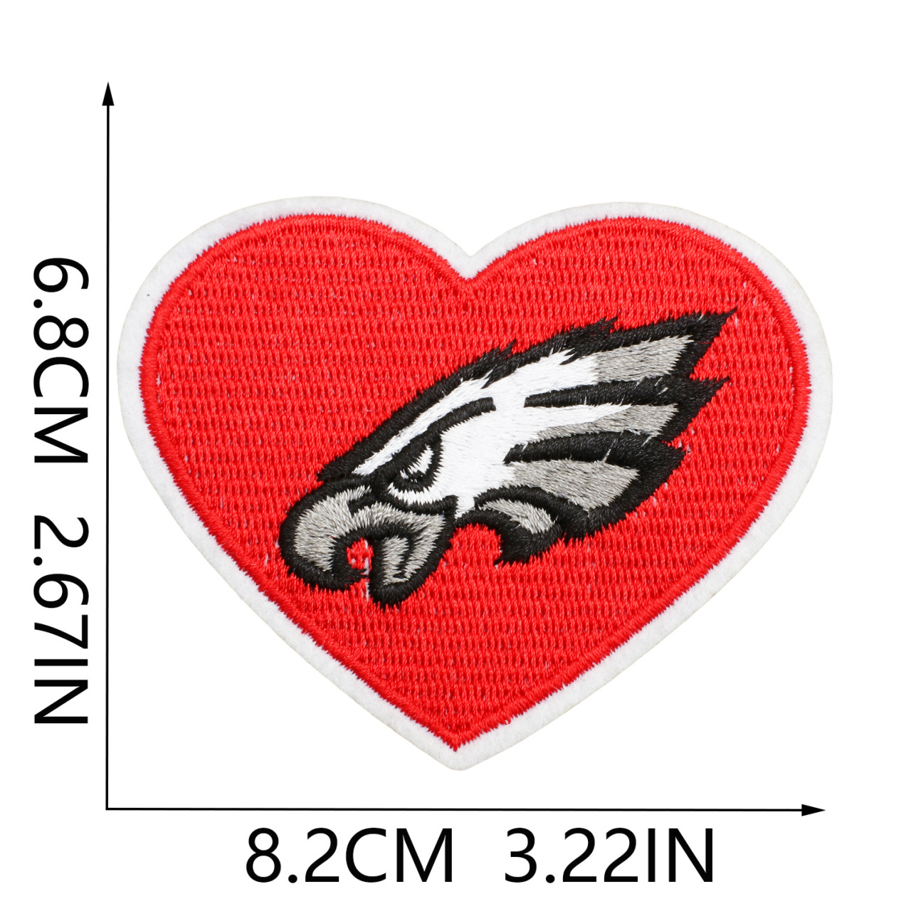 Xiaotian equipo de fútbol bordado de tela pegatinas equipo logo parche pegatinas béisbol bordado pegatinas deportes equipo deportivo signos