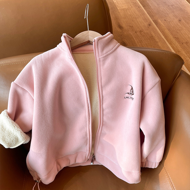 Children's Cashmere Jacket 2025 Autumn and Winter New Style Boys and Girls Fashion Casual Cardigan Sweatshirt Family Top