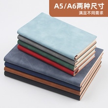 A5笔记本定制可印LOGOA6仿皮商务简约记事本本子套装订做厂家批发