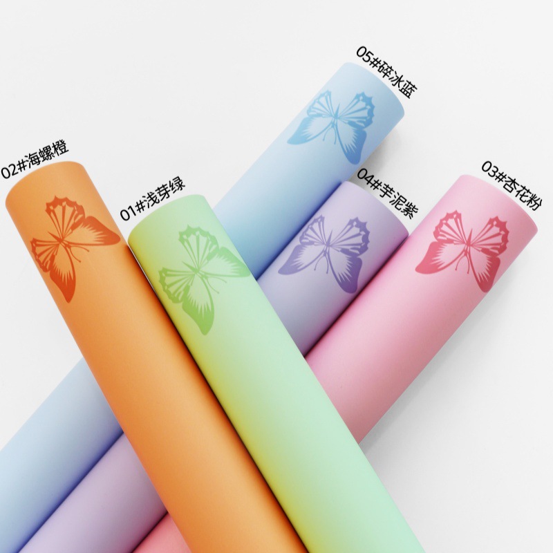 Fabricantes de fiestas de flores al por mayor mariposa nuevo papel de embalaje de flores florista ramo de flores papel de embalaje impermeable florista papel de embalaje