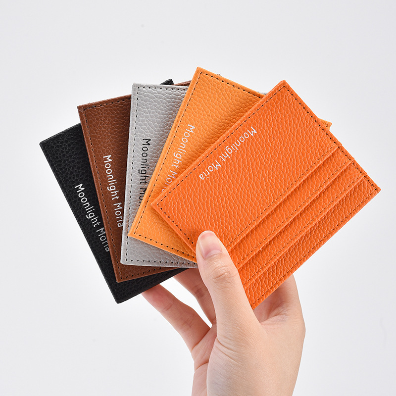 2024 cross-border Amazon new portable ultra-thin texture coin purse thin certificate card cover card in stock