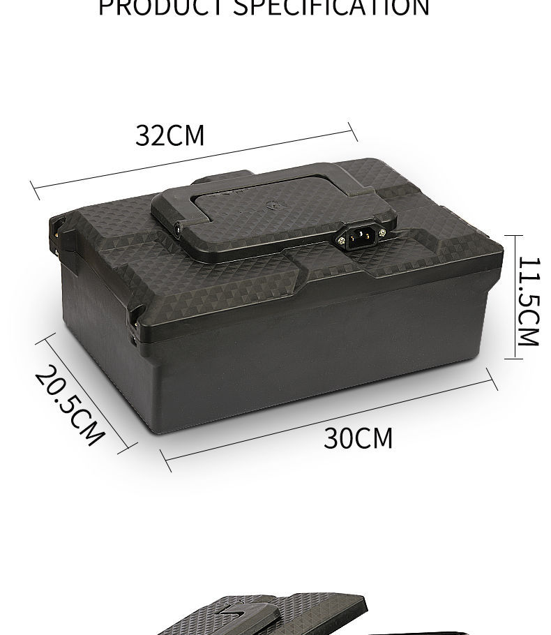 Electric Vehicle Battery Box 48V12A Small Grape Electric Two-Wheeler Battery Box Universal Battery Shell Lead-Acid Battery Box