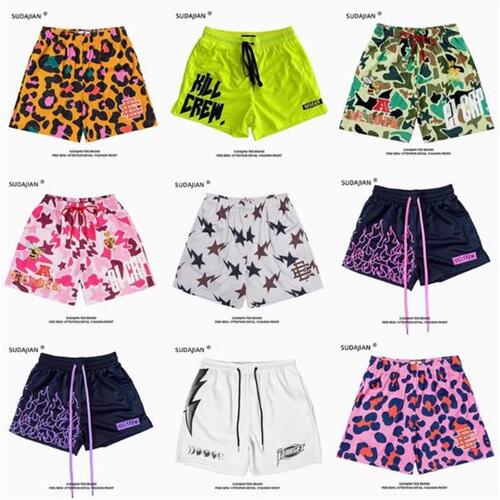 American streetwear brand men's loose casual quarter-length basketball shorts running sports quick-drying breathable