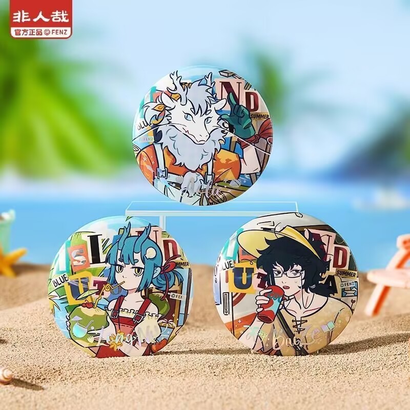 【正規品】正規品 ノンヒューマンアイランドユートピアブリキバッジ ブラインドボックス ホットレーザーバーバッジ|undefined