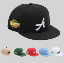 亚马孙外贸新款A字母嘻哈棒球帽男平沿休闲时尚刺绣字母女遮阳帽