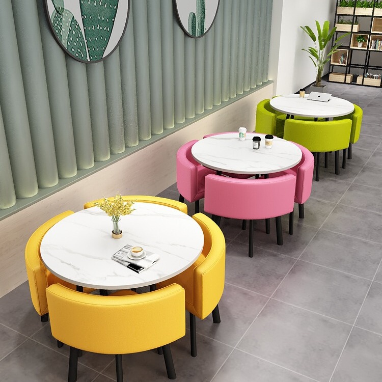 Simple Negotiation Fair guest table and chair combination suit leisure creative online red reception small round table milk tea dessert shop Simple Negotiation Fair guest table and chair combination suit leisure creative online red reception small round table milk tea dessert shop