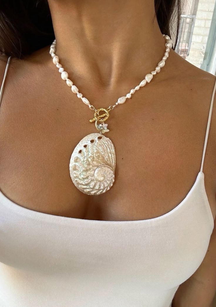 16g Weight IG Style Casual Shell Shell Titanium Steel Wholesale Pendant Necklace