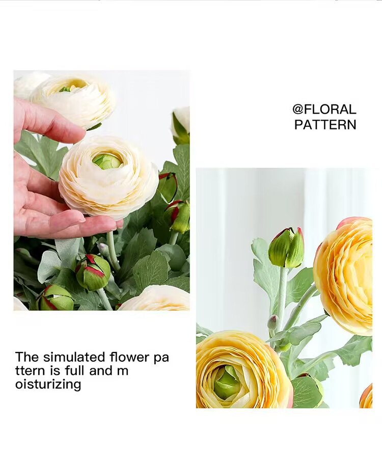 仿真露莲仿真花植绒绢花婚庆家居装饰摄影道具人造花仿真牡丹批发假花详情12