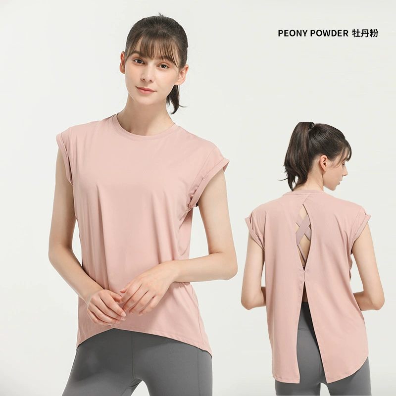 Модная дышащая одежда для йоги, спортивный костюм, sexy T-shirt для зала, городской стиль, интернет-звезда