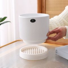 一件代發TEMU跨境歐式簡約花盆陶瓷帶托盤批發多肉花盆廠家直銷