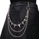 European and American cross-border jewelry hip-hop punk metal rivet stage performance multi-layer waist chain dress jeans accessories