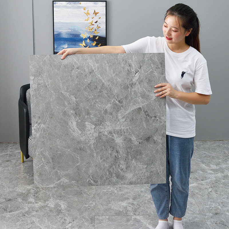 Piso de plástico de PVC pegado autoadhesivo pegado de piedra plástico home baldosas impermeables resistentes al desgaste sala de estar engrosado pegado en red