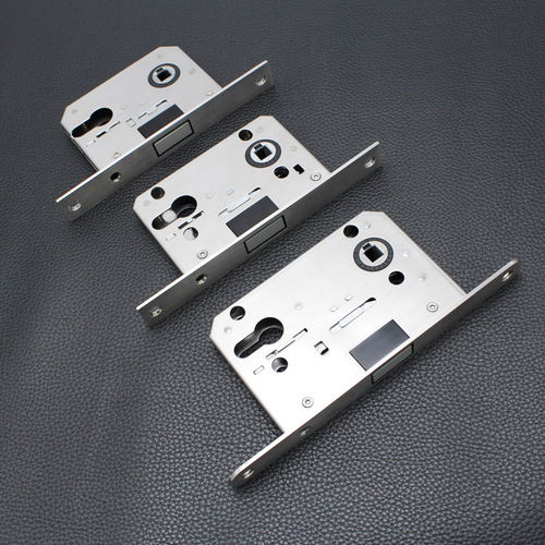Lelang Wholesale 304 Stainless Steel 5572 Lock Body Indoor Magnetic Strike Door Lock Accessories Invisible Strike Plate Silent Lock Body