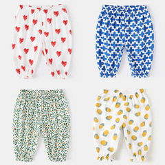嬰兒防蚊褲女童兒童燈籠褲0-3歲小童褲子夏天薄款夏季女寶寶夏裝