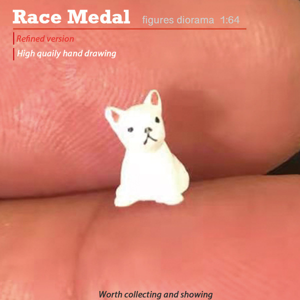 Racemedal1/64 Pet Dog Model Model Model Scenario Carabradi Teddy…