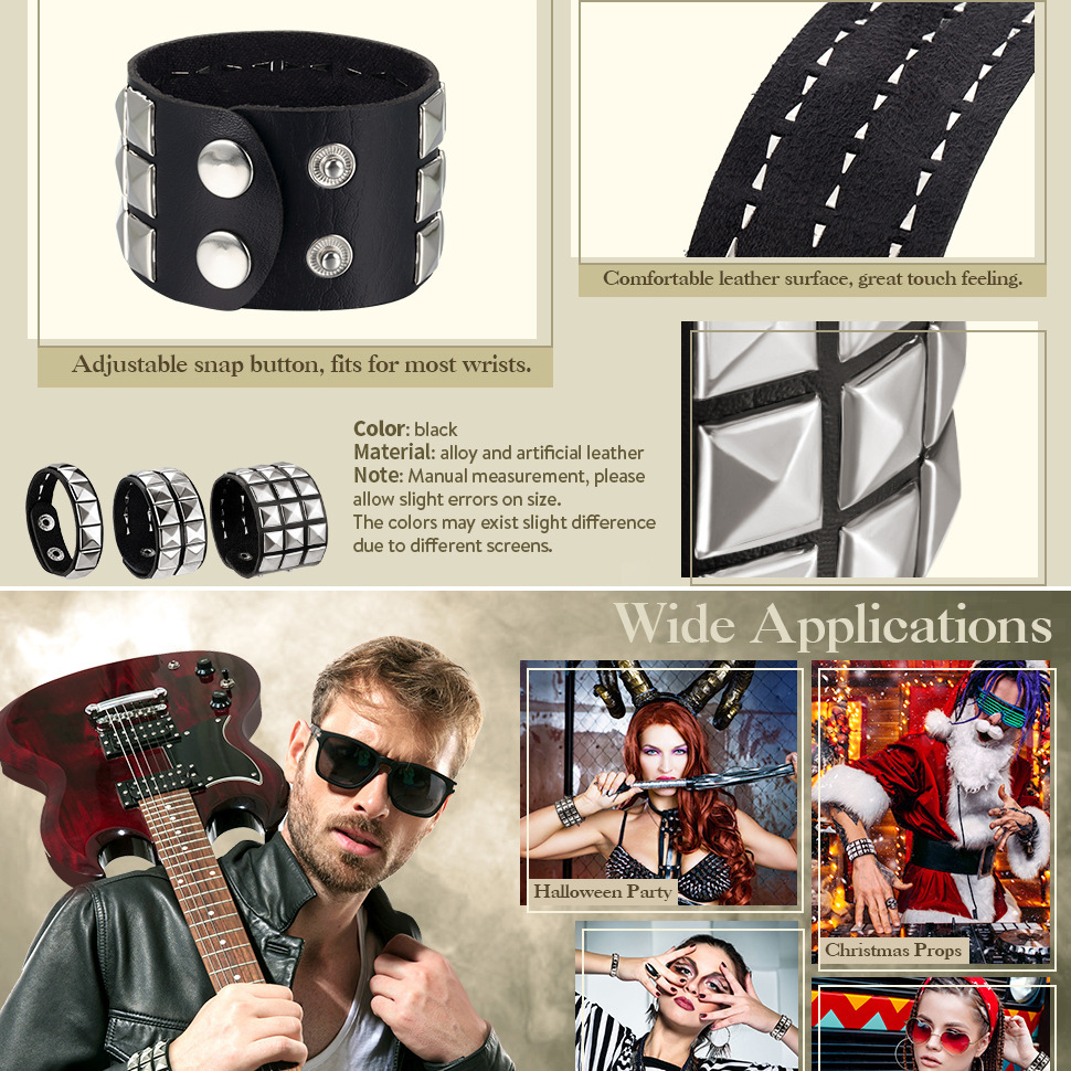 Men's Gender Casual Simple Style Streetwear Geometric Pu Leather Men's Bangle Men Cord & Leather Bracelets