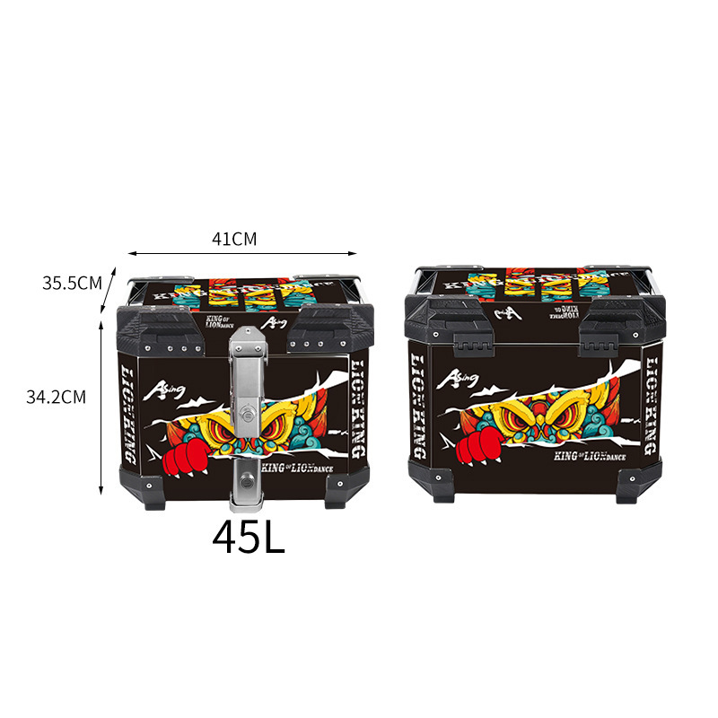 Electric car tail box | Xiaoniu Stainless steel quick-release - 45l-quick-release-lock-decal-lion-king-axing
