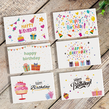 跨境新款birthday card生日卡片小清新高级感贺卡手写祝福卡批发