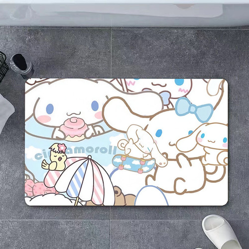Cartoon bathroom technology cloth absorbent soft rubber floor mat bathroom door non-slip quick-drying foot mat