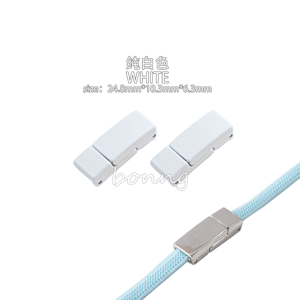 Botón magnético color galvanoplastia pintura suave para hornear para adaptarse a los deportes al aire libre sin cordones elásticos planos para adultos y niños