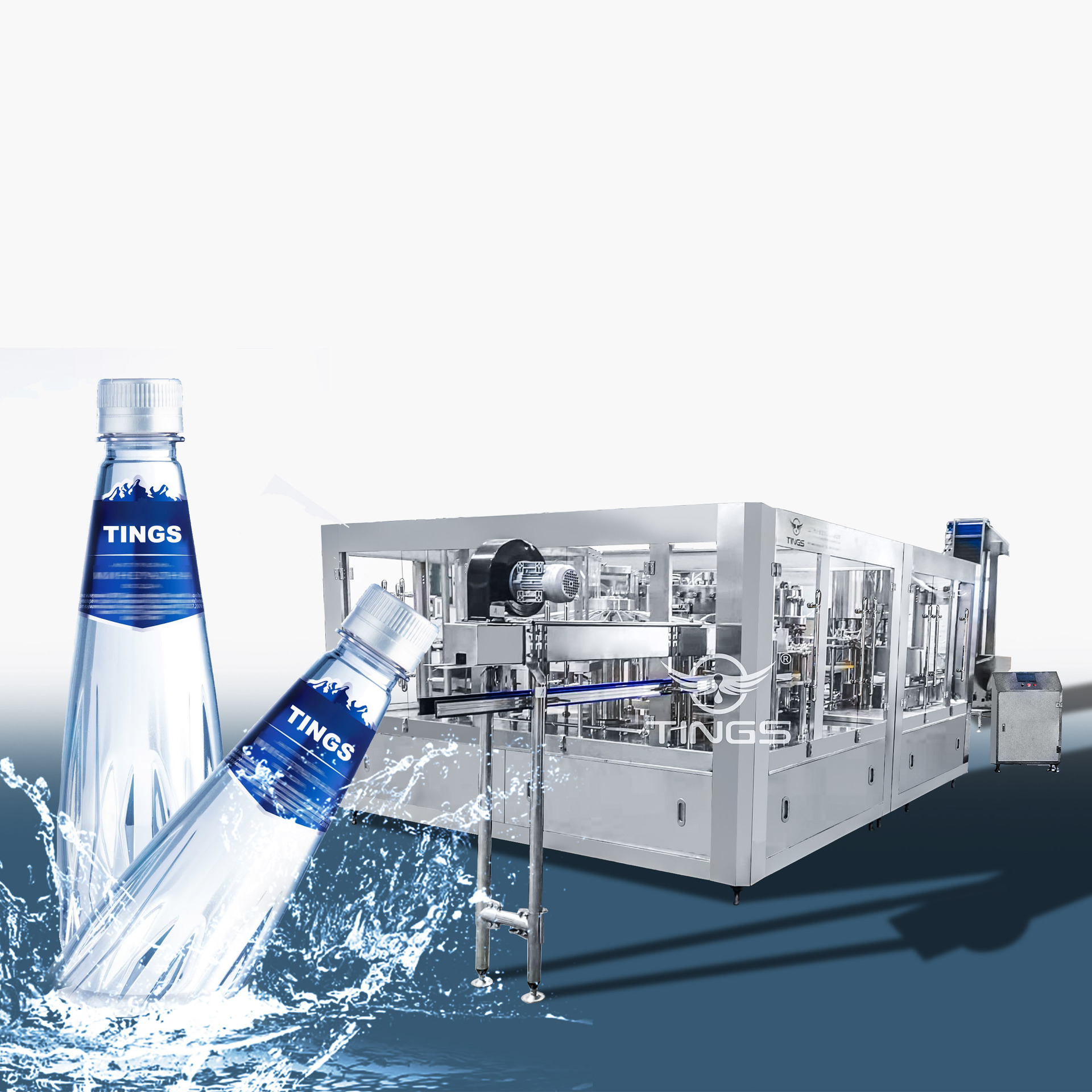新款14头全自动三合一微电脑变频控制瓶装矿泉水生产设备 灌装机