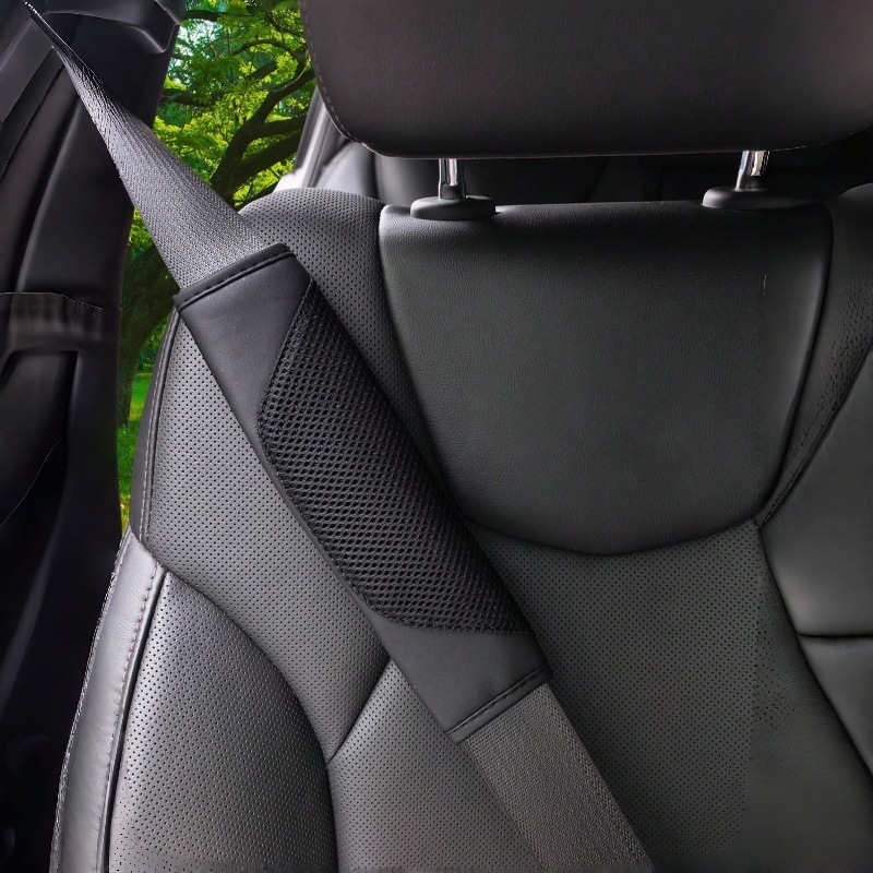 Transparent Leather Seat Belt Shoulder Pads Seat Belt Decompression Comfortable Car Supplies