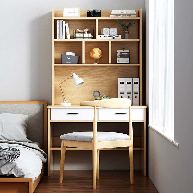 Yijiada стол книжная полка интегрированный настольный компьютерный стол простой домашний студенческий книжный шкаф спальня обучающий письменный стол