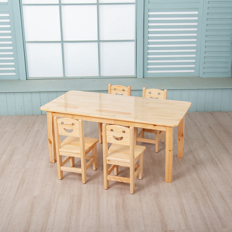 kindergarten solid wood Table children Tables and chairs suit baby Toy table Writing Long table Training Desks and chairs