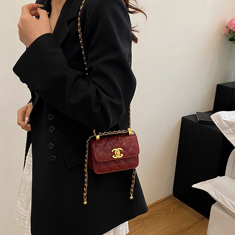 ライト高級菱形チェーンミニバッグ女性のための 2025 新しいファッション脇の下バッグ多用途ショルダーバッグクロスボディ小さな正方形バッグ|undefined